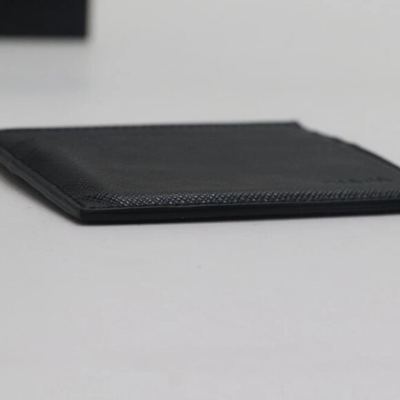 Prada Logo Card Holder Saffiano Leather Black 164 - Picture 4 of 7